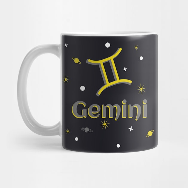 Star sign Gemini twins Symbol by Foxxy Merch